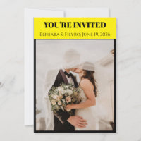 Trouwkaart geïnspireerd op Playbill