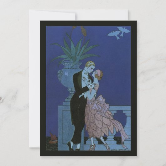 Trouwkaart Huwelijksaankondiging Art Deco Stijl Save The Date (Voorkant)