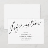 Trouwkaart informatie details kaart (Voorkant / Achterkant)