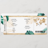 Trouwkaart instapkaart hartdetails voor bestemming kaart (Voorkant / Achterkant)