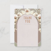 Trouwkaart Insteek Bedankt Art Nouveau Vintage Kaart (Voorkant)