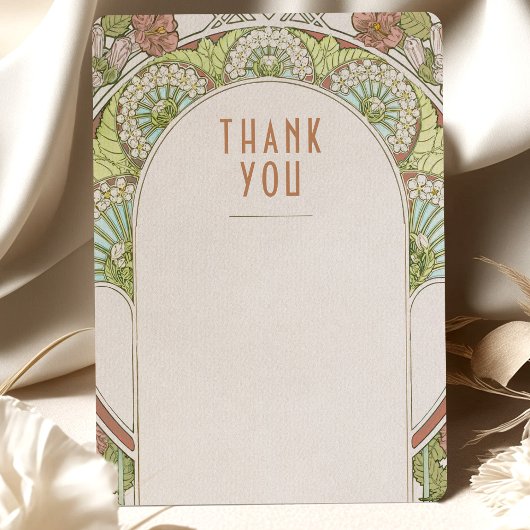 Trouwkaart Insteek Bedankt Vintage Art Nouveau Uit Kaart