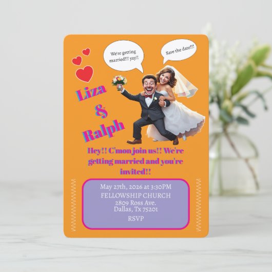 " TROUWKAART " KAART (Staand voorkant)