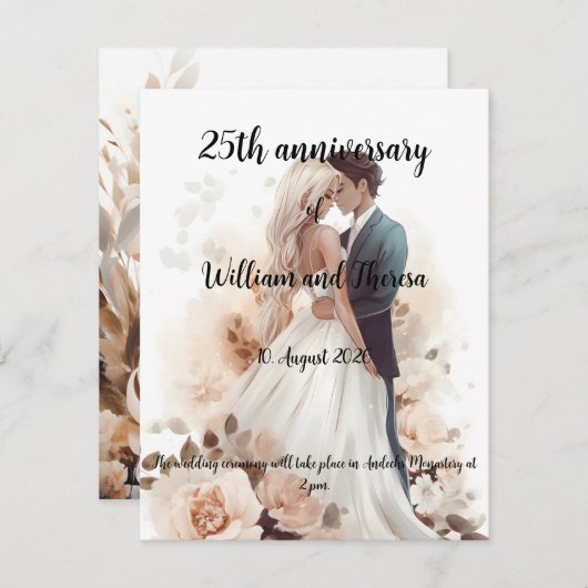 Trouwkaart Kaart (Voorkant / Achterkant)