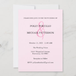 Trouwkaart, Klassieke Trouwuitnodiging Kaart