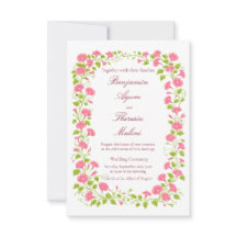Trouwkaart met bloemen