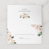Trouwkaart met bloemmotief van Roze Hortensia (Buitenkant ongevouwen)