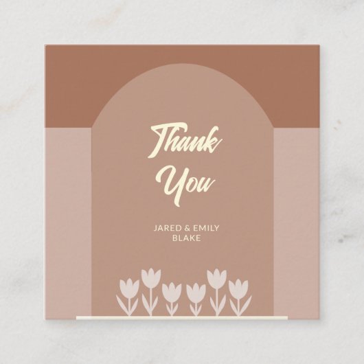 Trouwkaart met boogstijl en bedankbrief informatiekaartje (Voorkant)