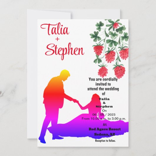 Trouwkaart met Bruidegom Uitnodiging (Voorkant)