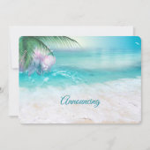 Trouwkaart met FONKELENDE OCEAANWATEREN Save The Date (Voorkant)