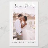 Trouwkaart met foto en tekst bedanken (Voorkant)