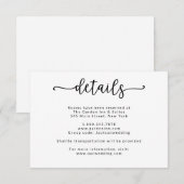 Trouwkaart met kalligrafie details kaart (Voorkant / Achterkant)