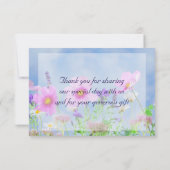 Trouwkaart met kleine bloemen bedankt voor je cade (Achterkant)