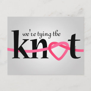 Trouwkaart met Knoop STD Aankondigingskaart