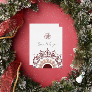 Trouwkaart met origineel Iraans ontwerp Folie Uitnodiging