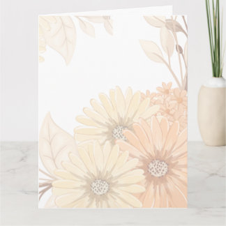 Trouwkaart met Pastel Bloemendesign Bedankkaart