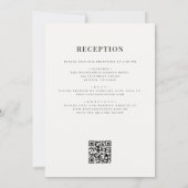 Trouwkaart met QR-code voor wilde bloementuin Kaart (Achterkant)