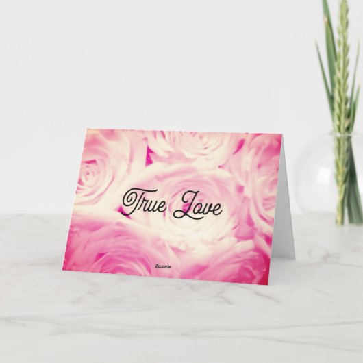 Trouwkaart met roze rozenbloemen bedankkaart (Achterkant)