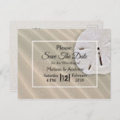 Trouwkaart met strand dollars thema 'Save the Date Aankondigingskaart (Voorkant / Achterkant)