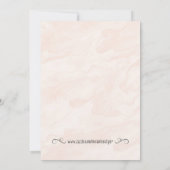 Trouwkaart met waterverf fiets bloemen kaart (Achterkant)