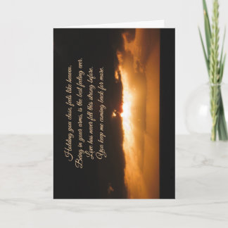Trouwkaart met zonsondergang kaart