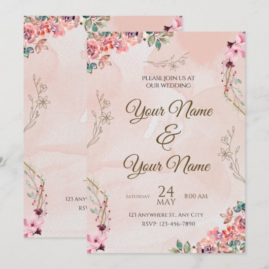 Trouwkaart Programma (Voorkant / Achterkant)