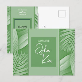 Trouwkaart QR-code Foto Ansichtkaart Aankondigingskaart