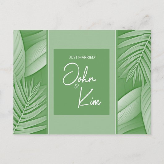 Trouwkaart QR-code Foto Postkaart Aankondigingskaart (Voorkant)