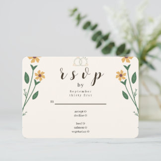 Trouwkaart RSVP Wildflower Kaartje