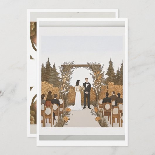 TROUWKAART SAVE THE DATE (Voorkant / Achterkant)