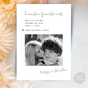 Trouwkaart Save The Date Modern Minimalistisch Een