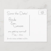 Trouwkaart 'Save the Date', paarse Iris bloemen Aankondigingskaart (Achterkant)