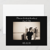 trouwkaart, save-the-date save the date (Voorkant / Achterkant)