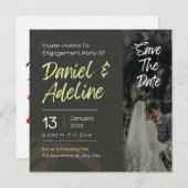 Trouwkaart Save The Dates Kaart (Voorkant / Achterkant)