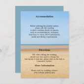 Trouwkaart Strandbestemming Trouwdetails Kaart (Voorkant / Achterkant)