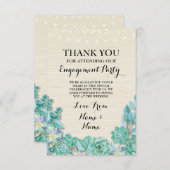 Trouwkaart Succulenten Bloemstuk Bevestiging Kaart (Voorkant / Achterkant)