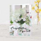 Trouwkaart - Van harte gefeliciteerd met jullie hu Kaart (Gele Bloem)