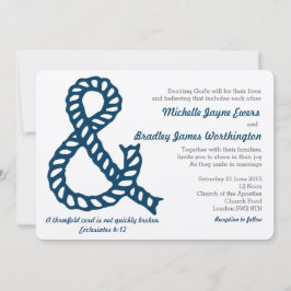 Trouwkaart voor christelijke zeilbruiloft kaart