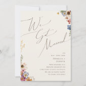 Trouwkaart voor een intieme bruiloft in Beige Wild Kaart (Voorkant)