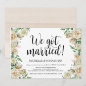 Trouwkaart voor elopement-receptie kaart (Voorkant / Achterkant)