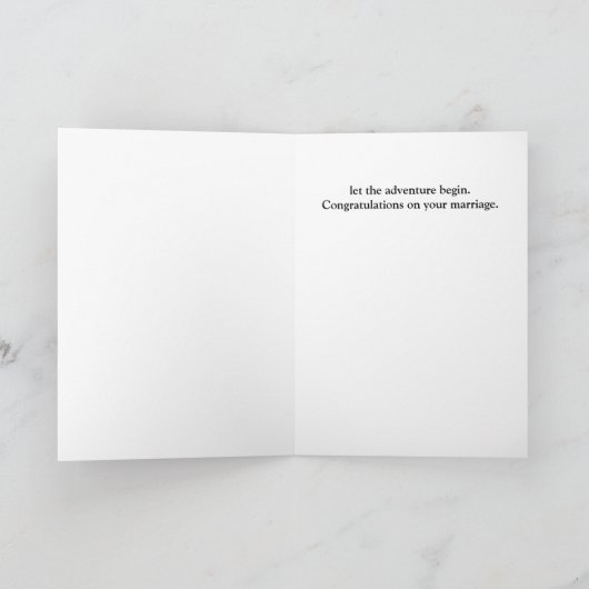 Trouwkaart voor Mr en Mrs Spy Silhouette Kaart (Binnen)