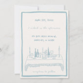 Trouwkaart Whimsical Misty Blue Save The Date Uitn Kaart (Achterkant)