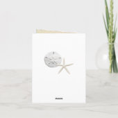 Trouwkaart Zanddollar Bedankt (Achterkant)