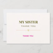 Trouwkaarten - dank u mijn zus (Achterkant)