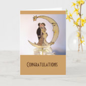 Trouwkaarten:  Maan Kaart (Gele Bloem)