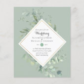 TROUWKAARTEN MET GROEN BLADWERK EN EUCALYPTUS IN B (Voorkant)
