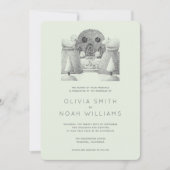 Trouwkaarten met Laurel Green Topiary Tuin Motief Kaart (Voorkant)