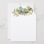 Trouwkaarten met Teal Aqua Blauwe Vogel Kaart (Achterkant)