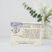 trouwkaarten met zeiljacht anker bedankkaartjes bedankkaart (Staand voorkant)