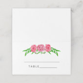 Trouwkaartjes met blozende bloemen (Buitenkant ongevouwen)